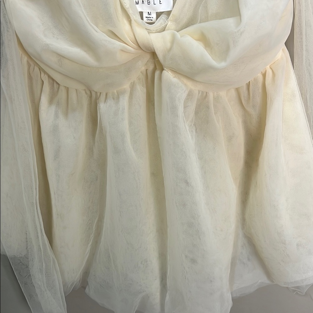 Mable Blouse Tulle Fairycore Princess Puff Top Whimsy Anthropologie Fancy - Picture 6 of 13